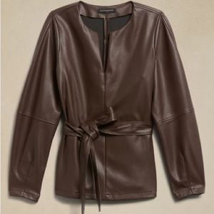 NWT Banana Republic Vegan Leather Top Casale XS